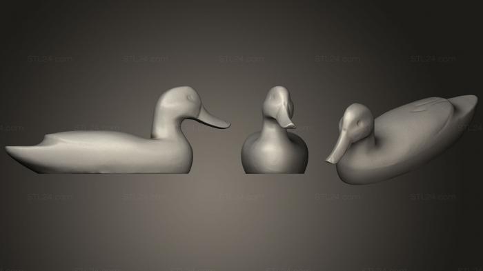 Статуэтки животных (Винтажная Подсадная утка, STKJ_1606) 3D модель для ЧПУ станка